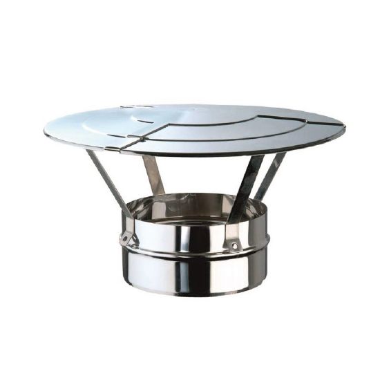 Immagine di CAPPELLO CINESE MONOPARETE Ø 120 MM . ( INOX AISI 316 )