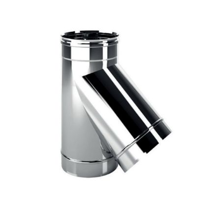 Immagine di BRAGA MONOPARETE Ø 100 MM . A 45° ( INOX AISI 316 )