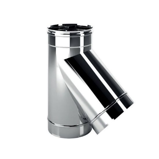 Immagine di BRAGA MONOPARETE Ø 80 MM . A 45° ( INOX AISI 316 )