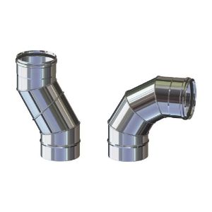 Immagine di CURVA MONOPARETE Ø 100 MM . ORIENTABILE ( INOX AISI 316 )