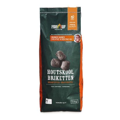 Immagine di BRICCHETTI OVULI DI CARBONE VEGETALE SACCO DA 3 KG G.M.R.