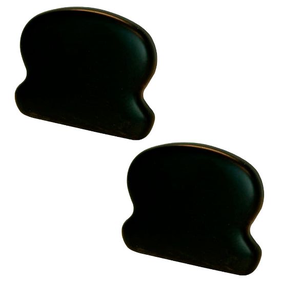 Immagine di COPPIA TERMINALI IN METALLO PER CORRIMANO 60x44 MM NERO