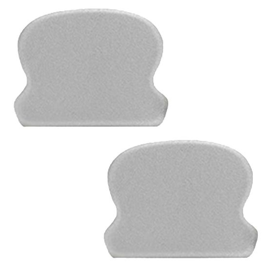 Immagine di COPPIA TERMINALI IN METALLO PER CORRIMANO 60x44 MM ALLUMINIO