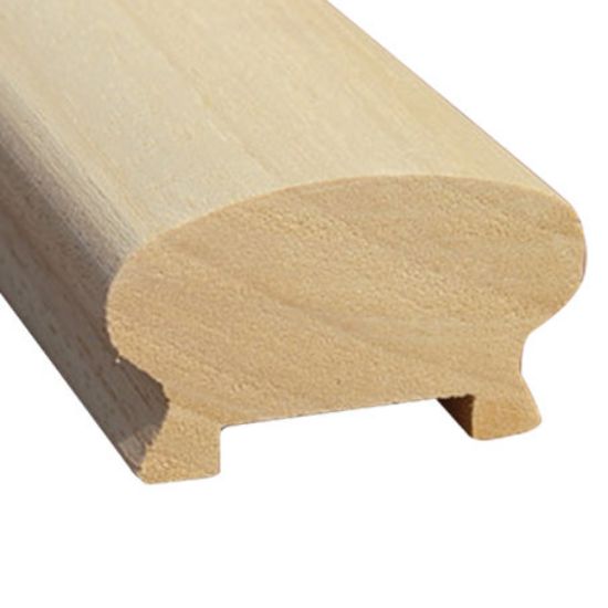 Immagine di CORRIMANO LEGNO SAGOMATO 60x44x3000 MM GREZZO AYOUS