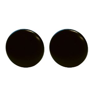 Immagine di COPPIA TERMINALI IN METALLO PER CORRIMANO Ø 50 MM NERO