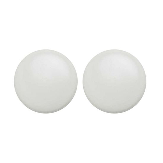 Immagine di COPPIA TERMINALI IN METALLO PER CORRIMANO Ø 50 MM BIANCO