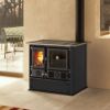 Immagine di STUFA A LEGNA CON FORNO ROSA 5.0 VST STEEL NERO ANTRACITE KW 8,8 (5 STELLE ) LA NORDICA