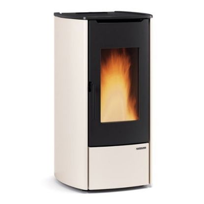 Immagine di TERMOSTUFA A PELLET VENTILATA MARINA IDRO H 11 - AVORIO (5 STELLE ) KW 14,8 EXTRAFLAME