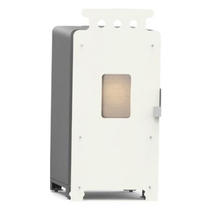 Immagine di STUFA A PELLET MODELLO TUA 7KW NERA CON PANNELLO ANTERIORE BIANCO UNICAL