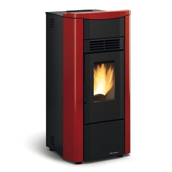 Immagine di STUFA A PELLET VENTILATA GIUSY 5.0 BORDEAUX ( 5 STELLE ) KW 7.0 EXTRAFLAME