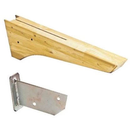 Immagine di MENSOLA IN LEGNO AD ALA PER TETTOIA CON STAFFA A SCOMPARSA 880x120x230 MM