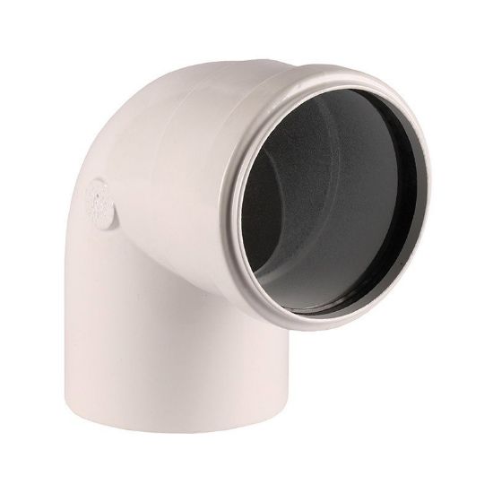 Immagine di CURVA 90^ M/F Ø 80 MM IN ALLUMINIO LINEA COMMERCIALE