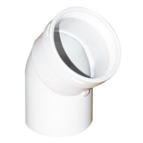 Immagine di CURVA 45^ M/F Ø 60 MM IN ALLUMINIO LINEA COMMERCIALE