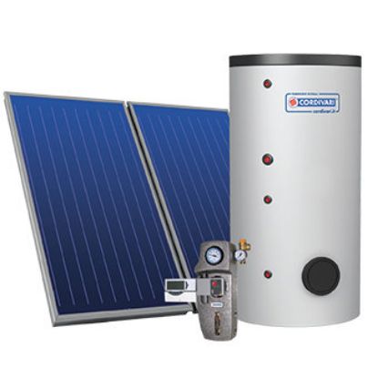 Immagine di PANNELLO SOLARE CIRCOLAZIONE FORZATA ECO BASIC 300  LT 5 MQ  TETTO PIANO CORDIVARI