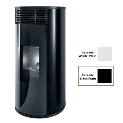 Immagine di RIVESTIMENTO PER TERMOSTUFA A PELLET PAD PLAIN BLACK CERAMIC_107 MCZ