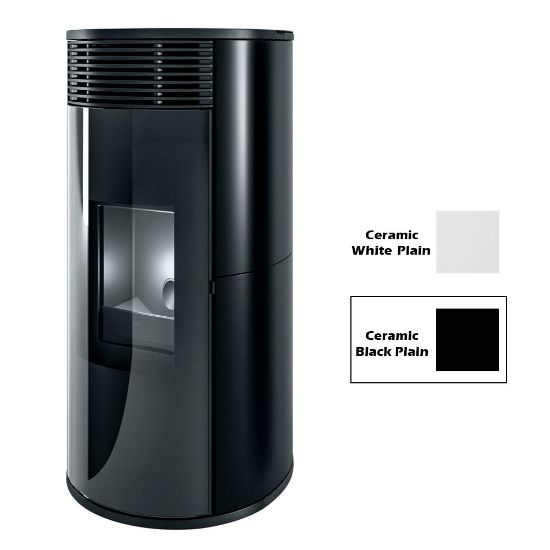 Immagine di RIVESTIMENTO PER TERMOSTUFA A PELLET PAD PLAIN BLACK CERAMIC_107 MCZ