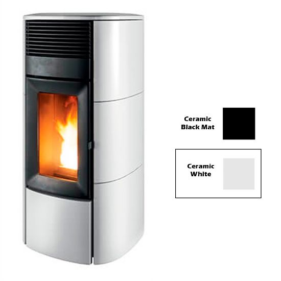 Immagine di RIVESTIMENTO PER TERMOSTUFA A PELLET CLUB HYDROMATIC WHITE CERAMIC COL 102 MCZ