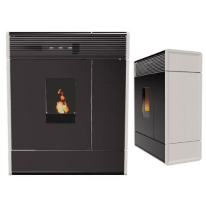 Immagine di RIVESTIMENTO PER TERMOSTUFA A PELLET AKY HYDROMATIC WHITE CERAMIC COL 102 MCZ