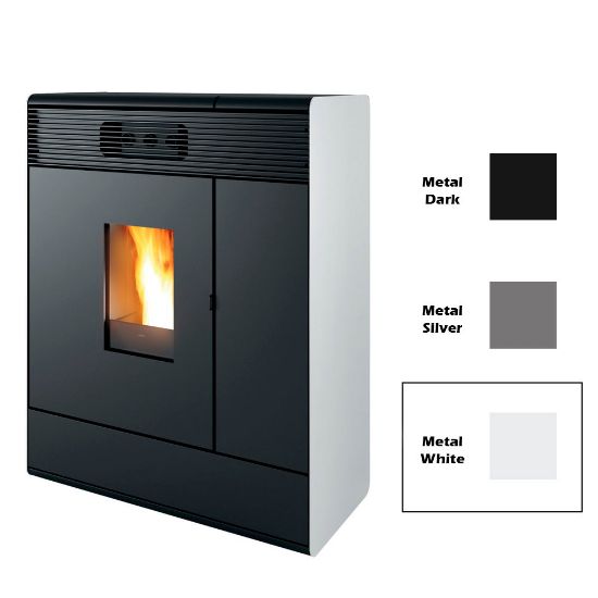 Immagine di RIVESTIMENTO PER TERMOSTUFA A PELLET AKY HYDROMATIC WHITE METAL COL 302 MCZ