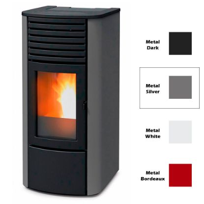 Immagine di RIVESTIMENTO PER TERMOSTUFA A PELLET CLIO HYDRO SILVER METAL COL 313 MCZ