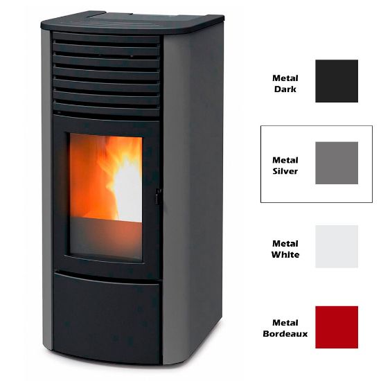 Immagine di RIVESTIMENTO PER TERMOSTUFA A PELLET CLIO HYDRO SILVER METAL COL 313 MCZ