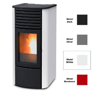 Immagine di RIVESTIMENTO PER TERMOSTUFA A PELLET CLIO HYDRO WHITE METAL COL 302 MCZ