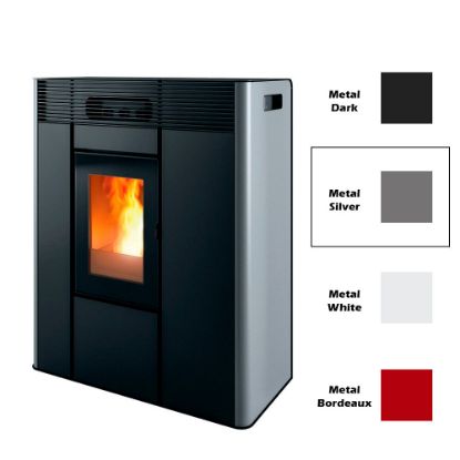 Immagine di RIVESTIMENTO PER TERMOSTUFA A PELLET THEA HYDRO SILVER METAL COL 313 MCZ