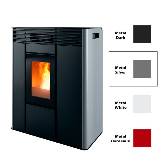 Immagine di RIVESTIMENTO PER TERMOSTUFA A PELLET THEA HYDRO SILVER METAL COL 313 MCZ