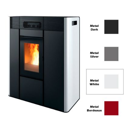 Immagine di RIVESTIMENTO PER TERMOSTUFA A PELLET THEA HYDRO WHITE METAL COL 302 MCZ