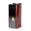 Immagine di TERMO STUFA A PELLET NEW JESSICA IDRO BLACK LINE IDROVENTILATA ROSSO KW 13 LAMINOX