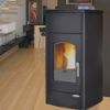 Immagine di TERMO STUFA A PELLET GRETA IDROPLUS ACCIAIO ANTRACITE KW18 LAMINOX
