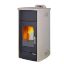 Immagine di TERMO STUFA A PELLET GRETA IDROPLUS ACCIAIO AVORIO KW18 LAMINOX