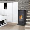 Immagine di TERMO STUFA A PELLET ESTER IDROPLUS ACCIAIO NERO OPACO KW15 LAMINOX