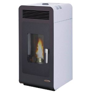 Immagine di TERMO STUFA A PELLET PRIMULA 13KW ACCIAIO BIANCO LAMINOX