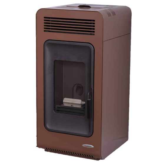 Immagine di TERMO STUFA A PELLET PRIMULA 13KW ACCIAIO MARRONE LAMINOX