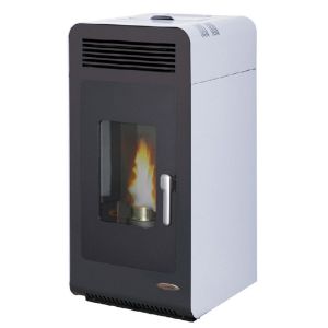 Immagine di STUFA A PELLET PRIMULA 7 KW ACCIAIO BIANCO LAMINOX