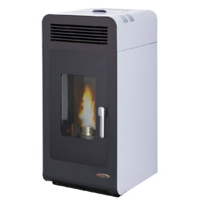 Immagine di STUFA A PELLET PRIMULA 7 KW ACCIAIO BIANCO LAMINOX