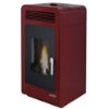 Immagine di STUFA A PELLET PRIMULA 7 KW ACCIAIO BORDEAUX LAMINOX