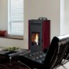 Immagine di STUFA A PELLET ROSA 7KW ACCIAO BORDEAUX LAMINOX