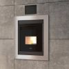 Immagine di TERMOINSERTO PELLET TERMO FIRE M 18,0 KW VETRO CERAMICATO NERO WI-FI COLA