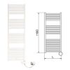 Immagine di LISA 22 TERMOARREDO ELETTRICO L.450 MM H.1160 MM 500 WATT BIANCO RAL 9010 CORDIVARI