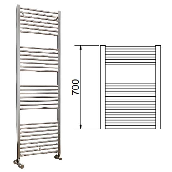 Immagine di LISA 22 TERMOARREDO L.400 MM H.700 MM INTERASSE 350 MM CROMATO CORDIVARI