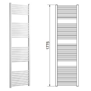 Immagine di LISA 25 TERMOARREDO L.550 MM H.1775 MM INTERASSE 500 MM BIANCO RAL 9010 CORDIVARI
