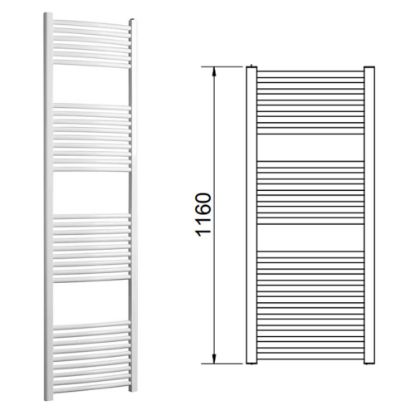 Immagine di LISA 25 TERMOARREDO L.550 MM H.1160 MM INTERASSE 500 MM BIANCO RAL 9010 CORDIVARI