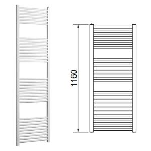 Immagine di LISA 25 TERMOARREDO L.500 MM H.1160 MM INTERASSE 450 MM BIANCO RAL 9010 CORDIVARI