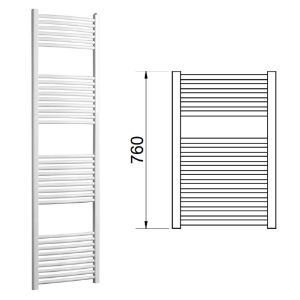 Immagine di LISA 25 TERMOARREDO L.600 MM H.760 MM INTERASSE 550 MM BIANCO RAL 9010 CORDIVARI