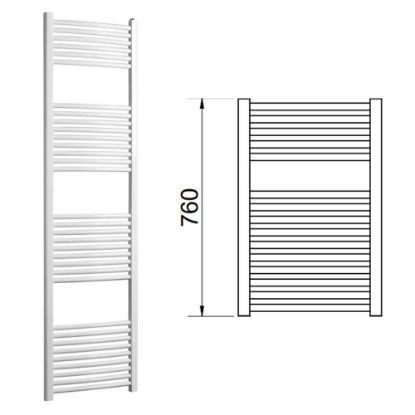 Immagine di LISA 25 TERMOARREDO L.550 MM H.760 MM INTERASSE 500 MM BIANCO RAL 9010 CORDIVARI