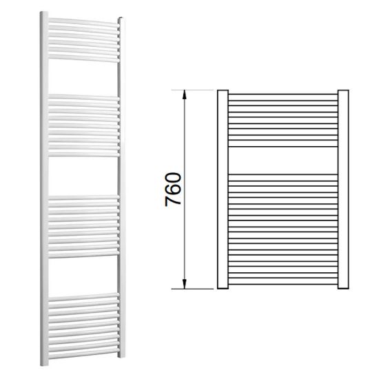 Immagine di LISA 25 TERMOARREDO L.450 MM H.760 MM INTERASSE 400 MM BIANCO RAL 9010 CORDIVARI