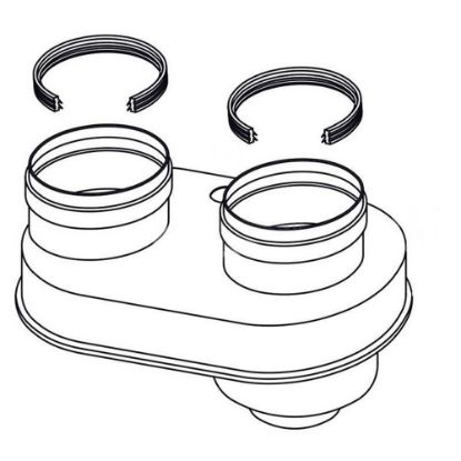 Immagine di SDOPPIATORE Ø 80/125 MM PER SCALDACQUA INFINITY 26 RINNAI