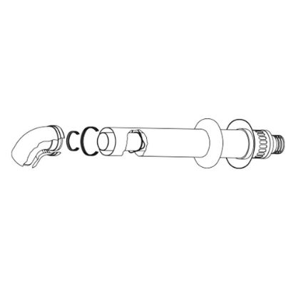 Immagine di KIT SCARICO COASSIALE Ø 80/125 MM PER SCALDACQUA INFINITY 28 V CM 2837FFU RINNAI